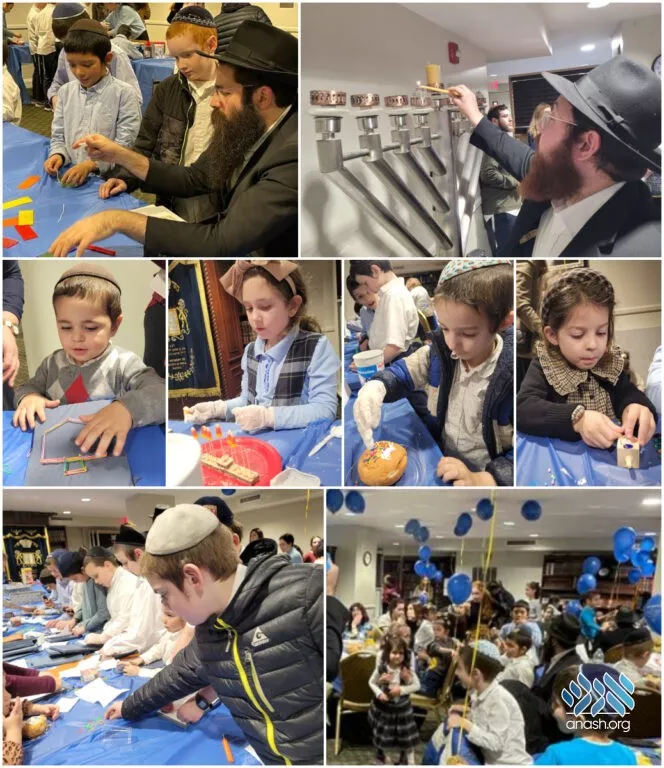 STUDENTS ENJOY HANDS-ON ACTIVITIES AT CHANUKAH PARTY
